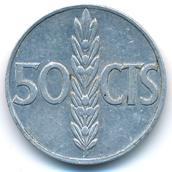Испания, 50 сентимо (1966 г.)