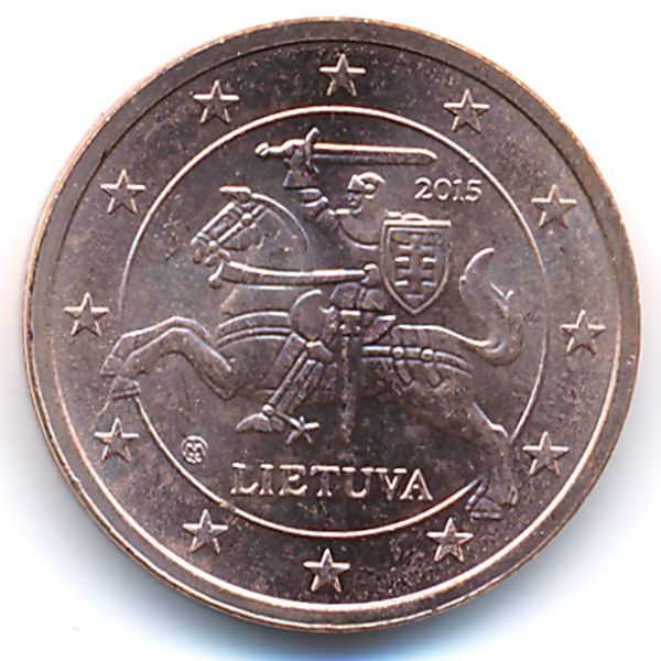 Литва, 2 евроцента (2015 г.)