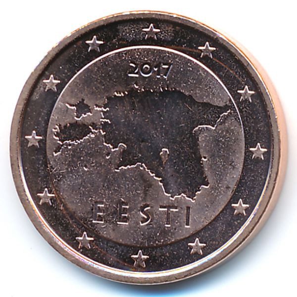 Эстония, 5 евроцентов (2017 г.)