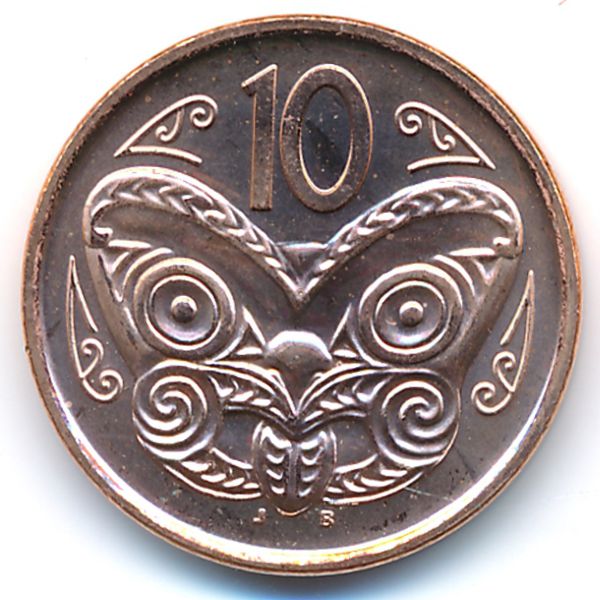 Новая Зеландия, 10 центов (2012 г.)
