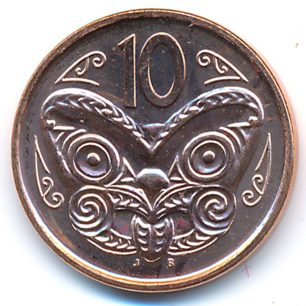Новая Зеландия, 10 центов (2012 г.)