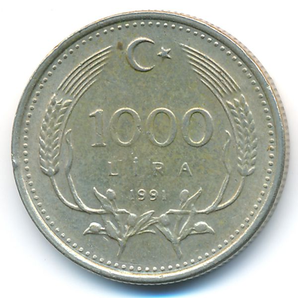 Турция, 1000 лир (1991 г.)