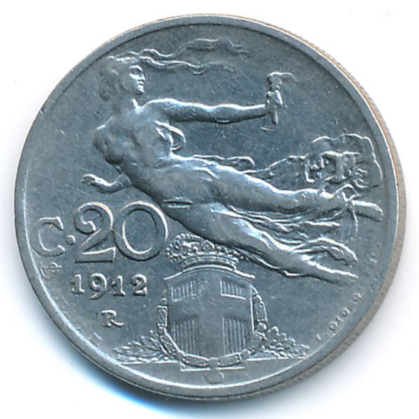 Италия, 20 чентезимо (1912 г.)