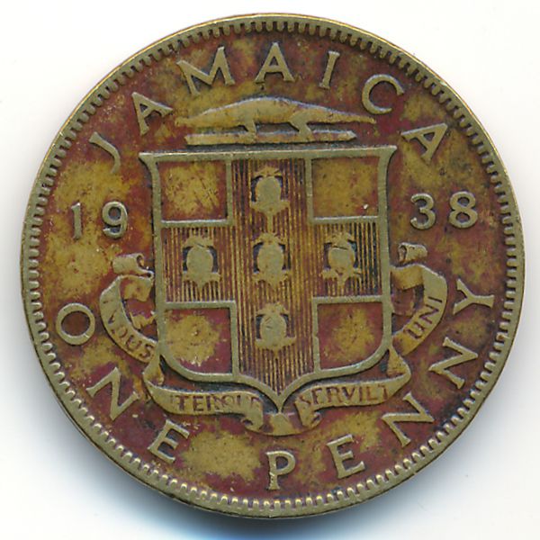 Ямайка, 1 пенни (1938 г.)