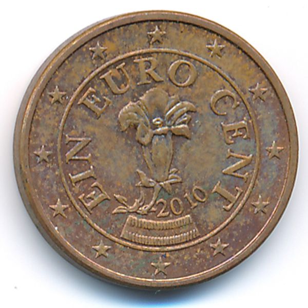 Австрия, 1 евроцент (2010 г.)