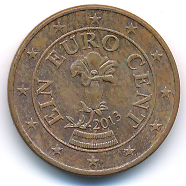 Австрия, 1 евроцент (2013 г.)
