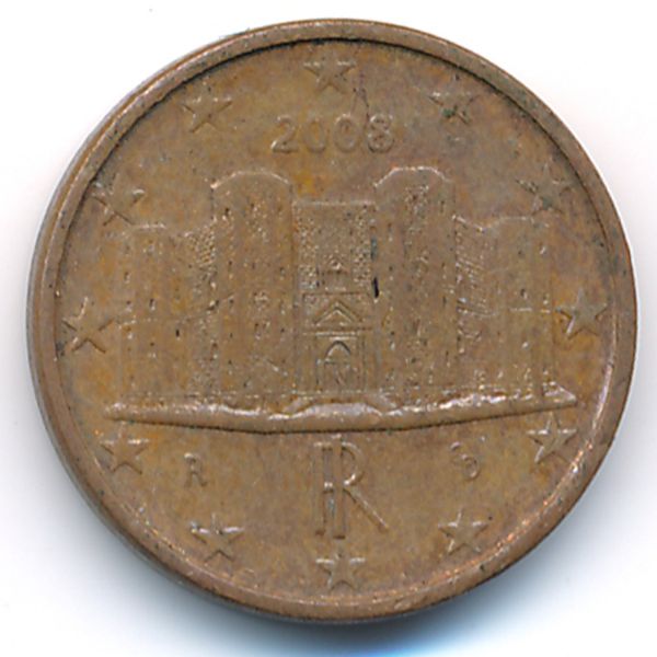 Италия, 1 евроцент (2008 г.)