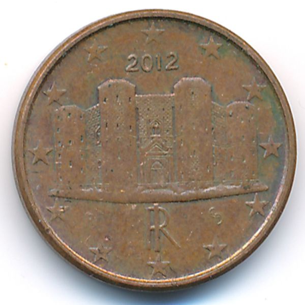 Италия, 1 евроцент (2012 г.)