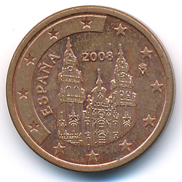 Испания, 1 евроцент (2008 г.)