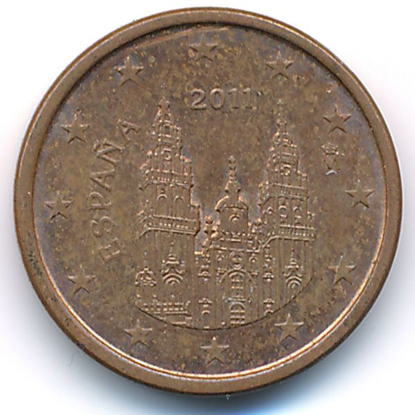 Испания, 1 евроцент (2011 г.)