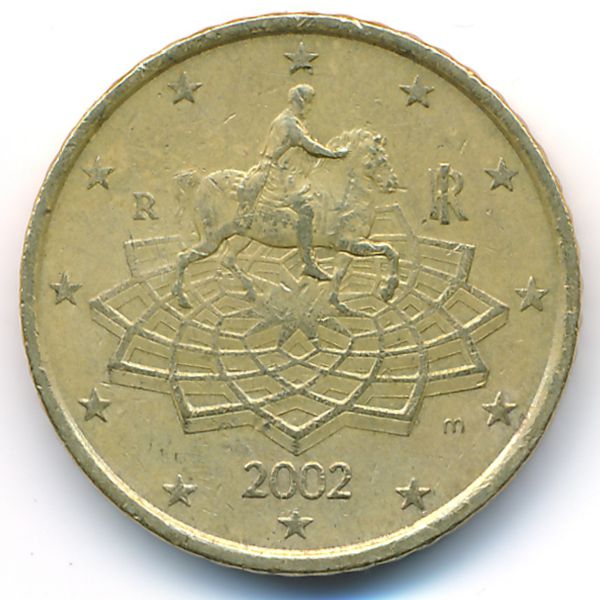 Италия, 50 евроцентов (2002 г.)