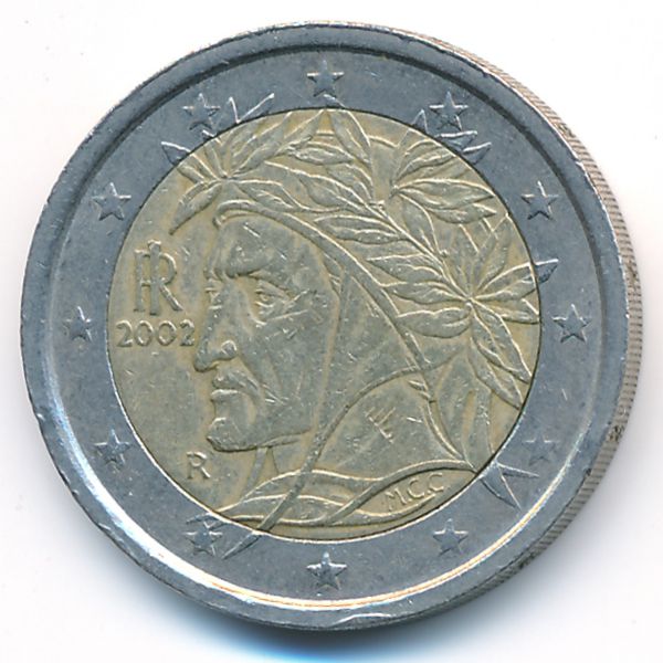 Италия, 2 евро (2002 г.)