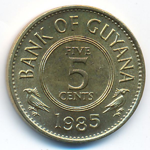 Гайана, 5 центов (1985 г.)