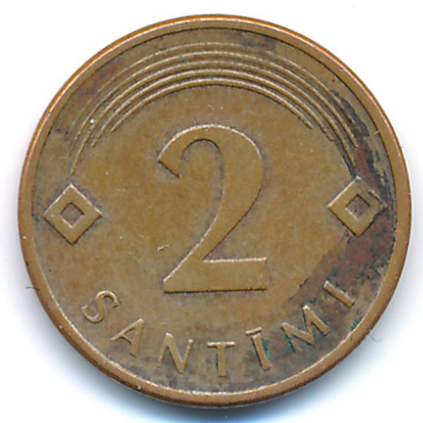 Латвия, 2 сантима (2007 г.)