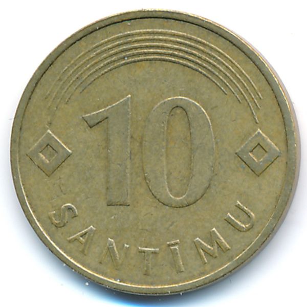 Латвия, 10 сантим (1992 г.)