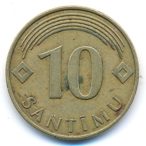 Латвия, 10 сантим (2008 г.)