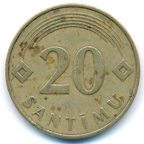 Латвия, 20 сантим (1992 г.)
