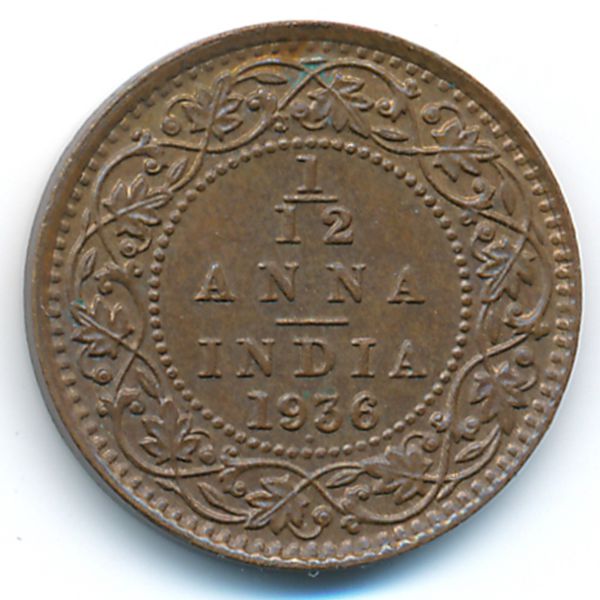 Британская Индия, 1/12 анны (1936 г.)