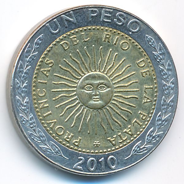 Аргентина, 1 песо (2010 г.)