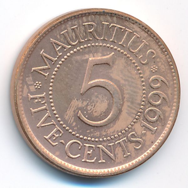 Маврикий, 5 центов (1999 г.)