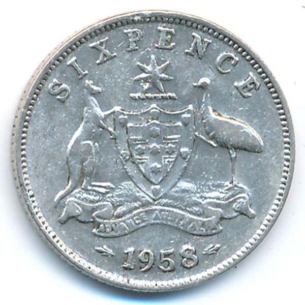 Австралия, 6 пенсов (1958 г.)