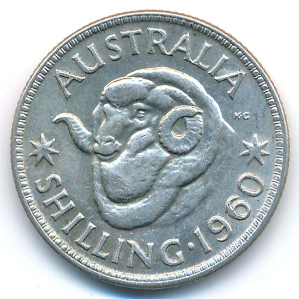 Австралия, 1 шиллинг (1960 г.)