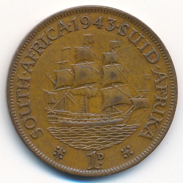 ЮАР, 1 пенни (1943 г.)