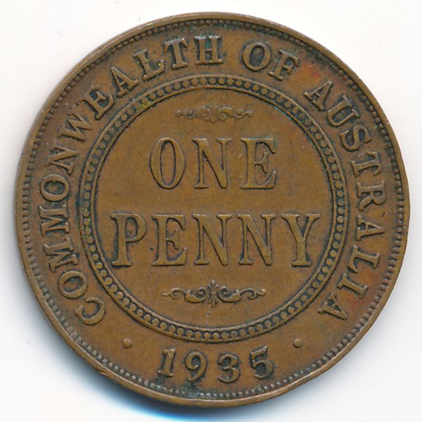 Австралия, 1 пенни (1935 г.)