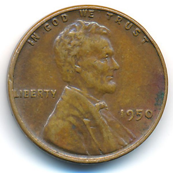 США, 1 цент (1950 г.)