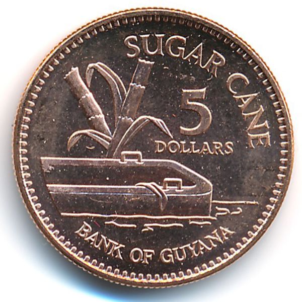 Гайана, 5 долларов (2002 г.)