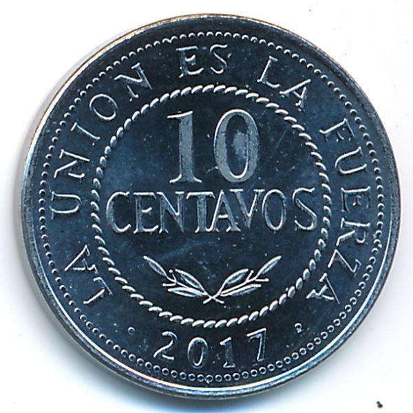 Боливия, 10 сентаво (2017 г.)