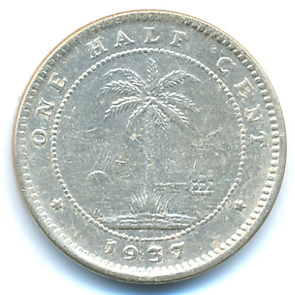 Либерия, 1/2 цента (1937 г.)