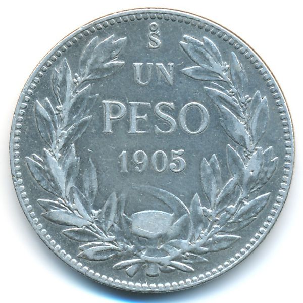 Чили, 1 песо (1905 г.)