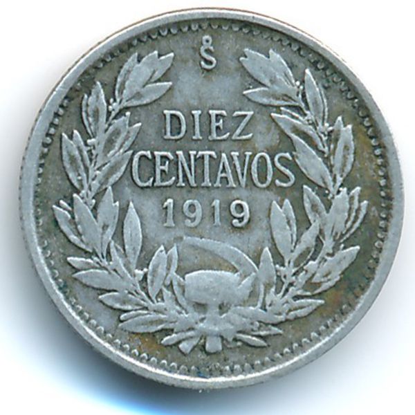 Чили, 10 сентаво (1919 г.)