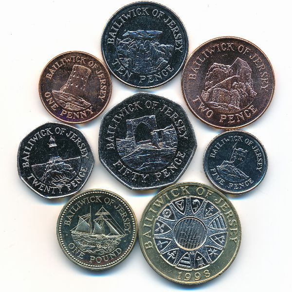 Джерси, Набор монет