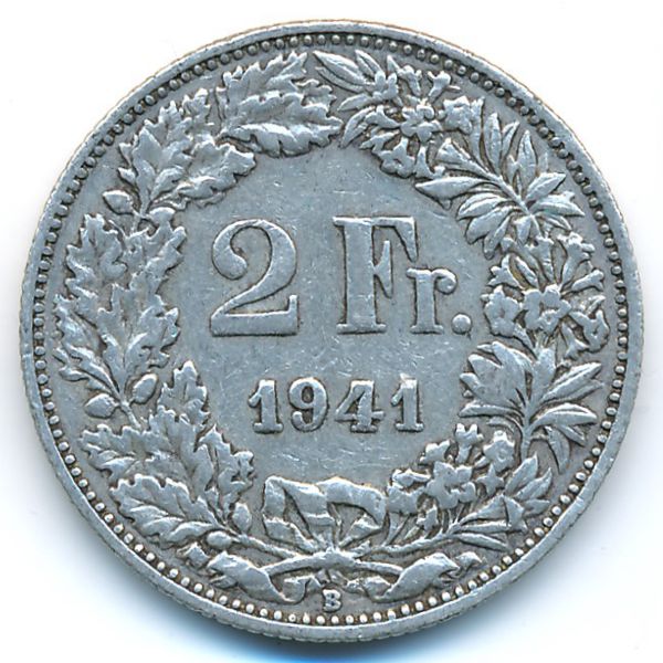 Швейцария, 2 франка (1941 г.)