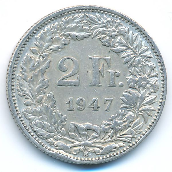 Швейцария, 2 франка (1947 г.)