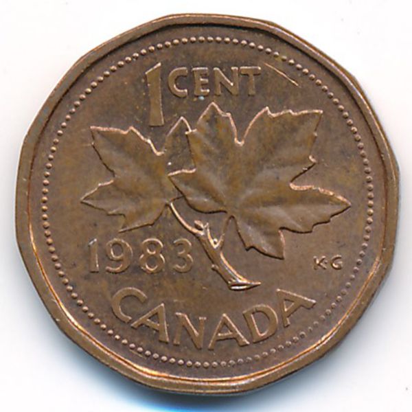 Канада, 1 цент (1983 г.)