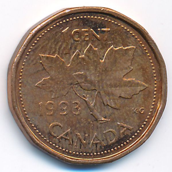 Канада, 1 цент (1993 г.)