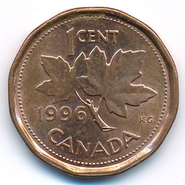 Канада, 1 цент (1996 г.)