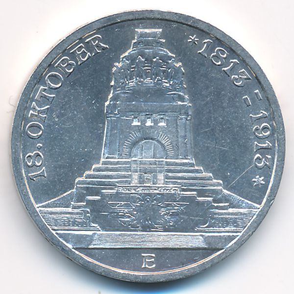 Саксония, 3 марки (1913 г.)