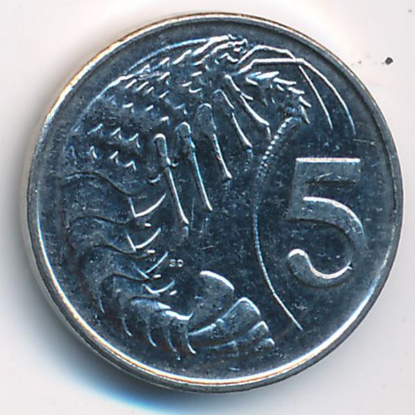 Каймановы острова, 5 центов (1992 г.)