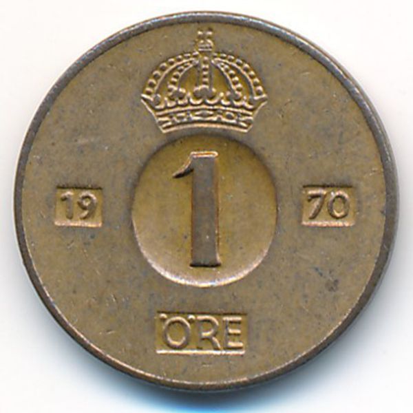 Швеция, 1 эре (1970 г.)