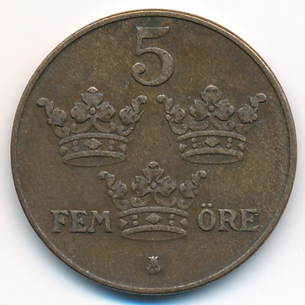 Швеция, 5 эре (1938 г.)