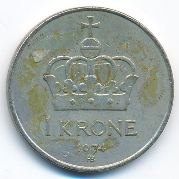 Норвегия, 1 крона (1974 г.)