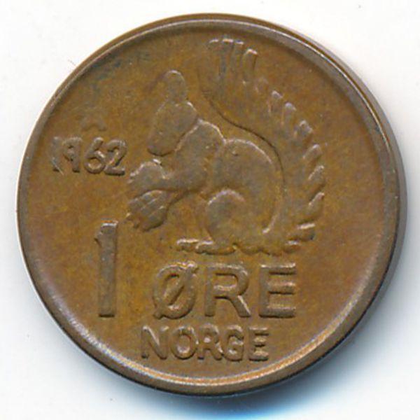 Норвегия, 1 эре (1962 г.)