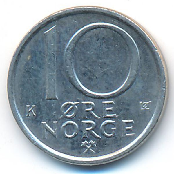 Норвегия, 10 эре (1986 г.)