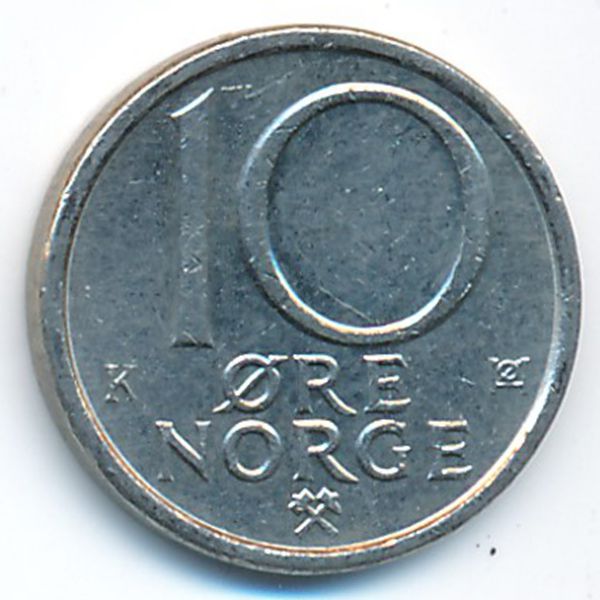 Норвегия, 10 эре (1988 г.)