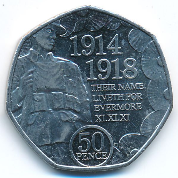 Остров Мэн, 50 пенсов (2018 г.)