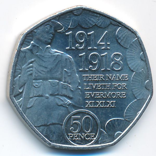 Остров Мэн, 50 пенсов (2018 г.)